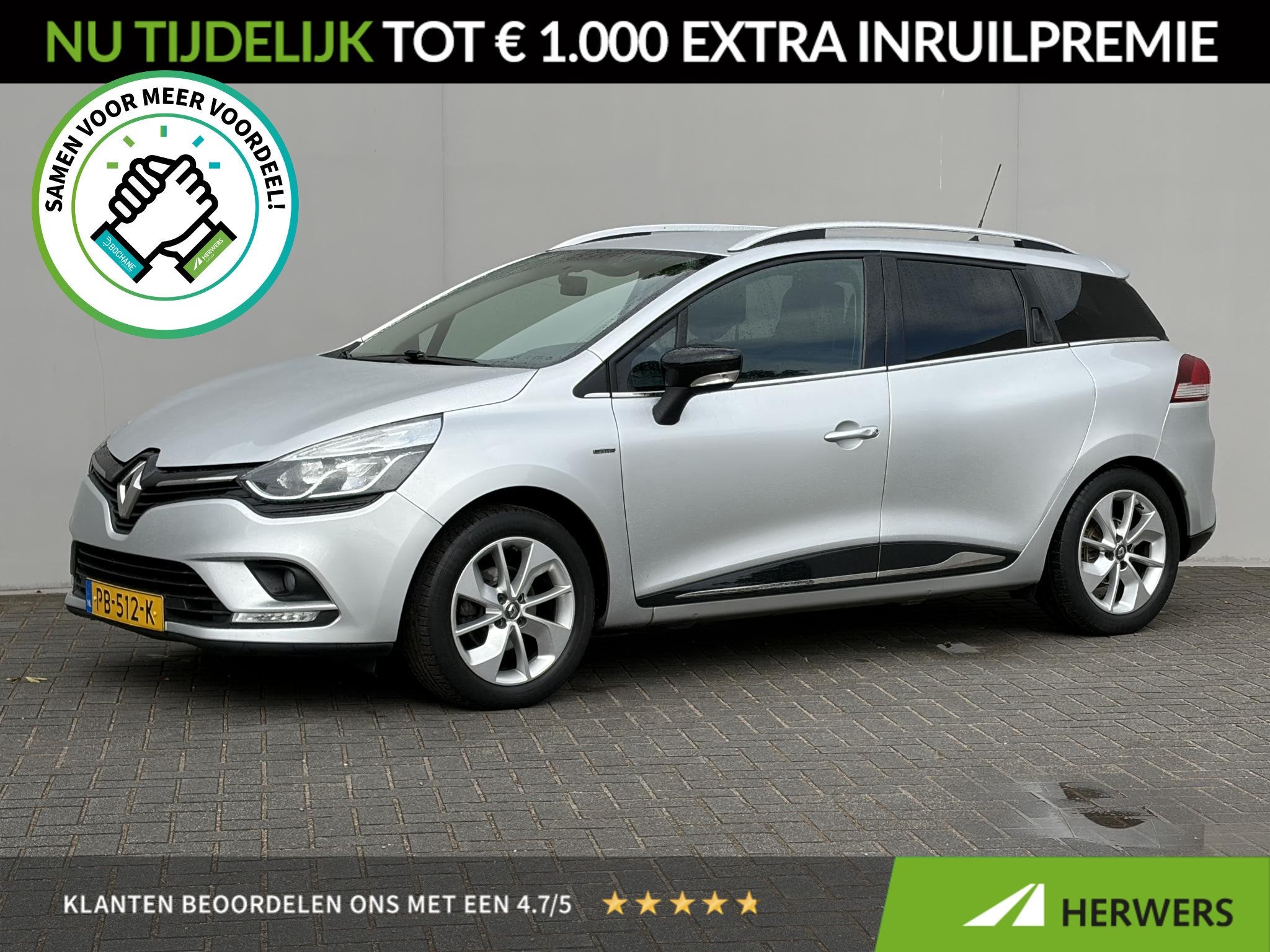 Renault Clio Estate TCe 90 Limited / Navigatie / Trekhaak (1, Auto's, Voorwielaandrijving, 898 cc, Gebruikt, Euro 6