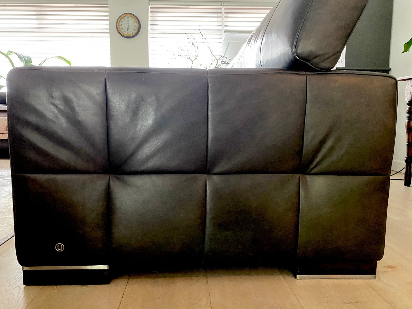 2 prachtige Natuzzi banken zwart electrisch, Huis en Inrichting, Banken | Bankstellen, Ophalen, Tweepersoons, Zo goed als nieuw