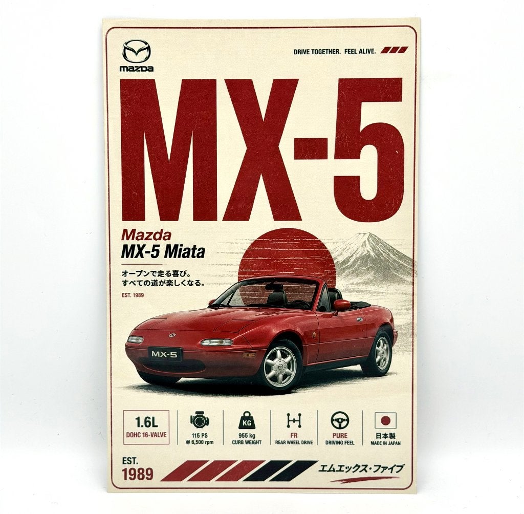 Mazda MX5 bord, Verzenden, Nieuw, Reclamebord