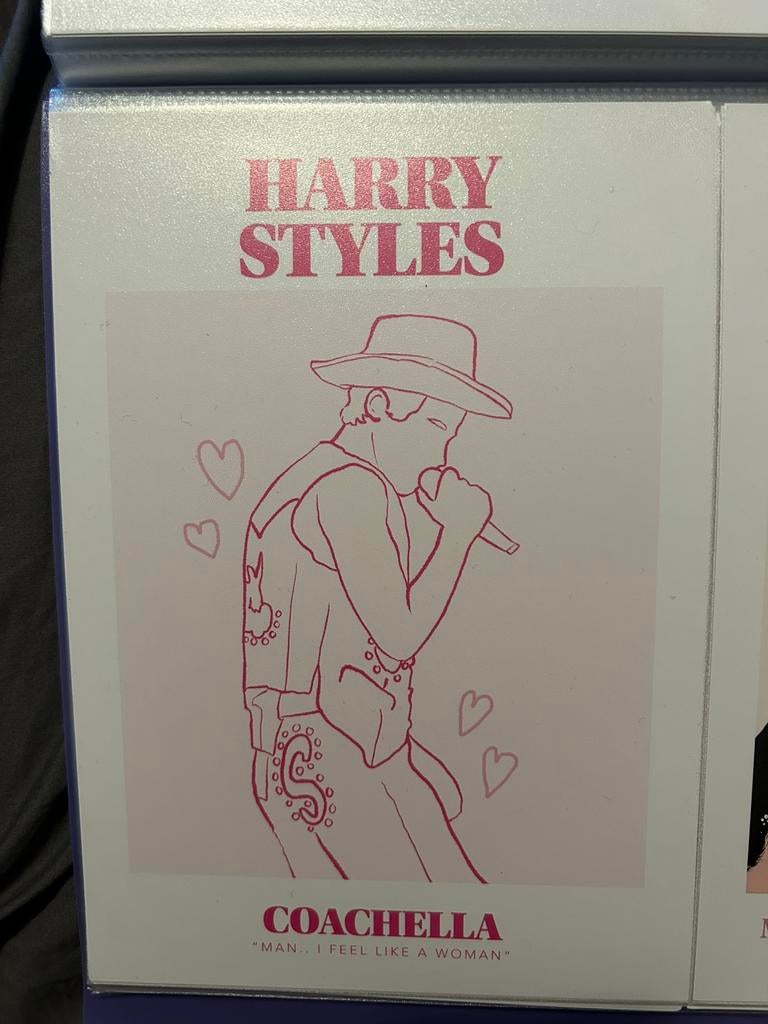 Harry Styles Poster Coachella, Rechthoekig Staand, A4 of kleiner, Nieuw, Ophalen of Verzenden