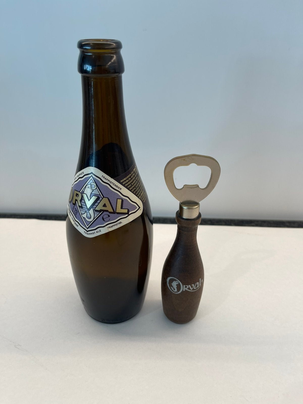 Originele Orval Fles & Exclusieve Houten Flesopener, Verzamelen, Ophalen of Verzenden, Zo goed als nieuw, Flesje(s), Overige merken