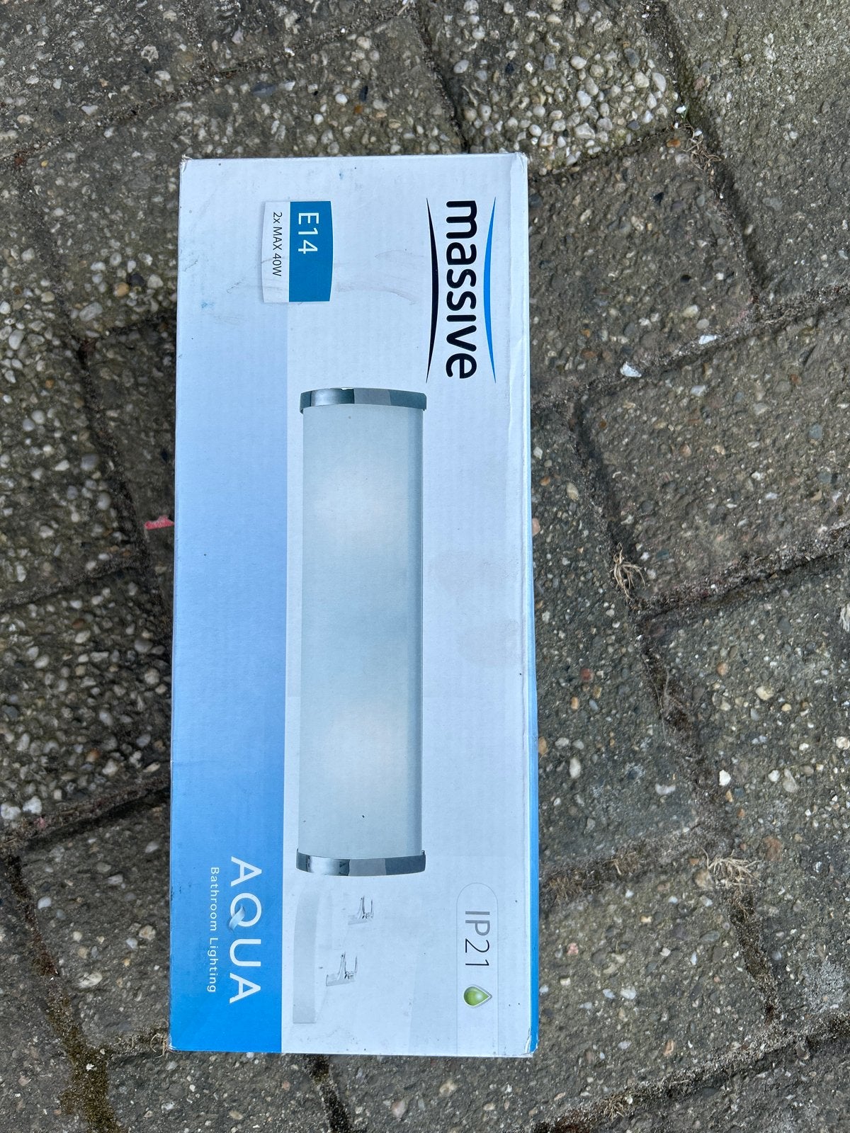 Massive Aqua Victoria Badkamerlamp E14 IP21, Wit, Overige merken, Kunststof, E14 (klein)