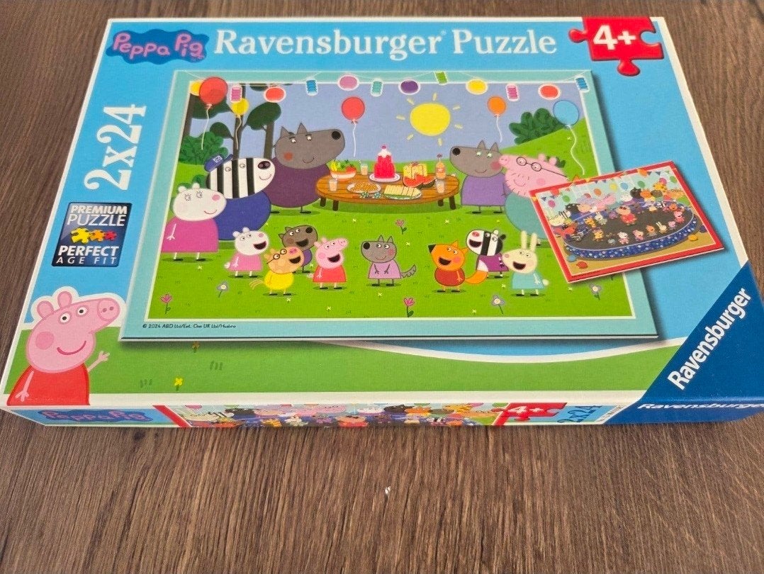 Peppa Pig Ravensburger Puzzel 2x24 stukjes, Ophalen of Verzenden, 10 tot 50 stukjes, Zo goed als nieuw, 4 tot 6 jaar