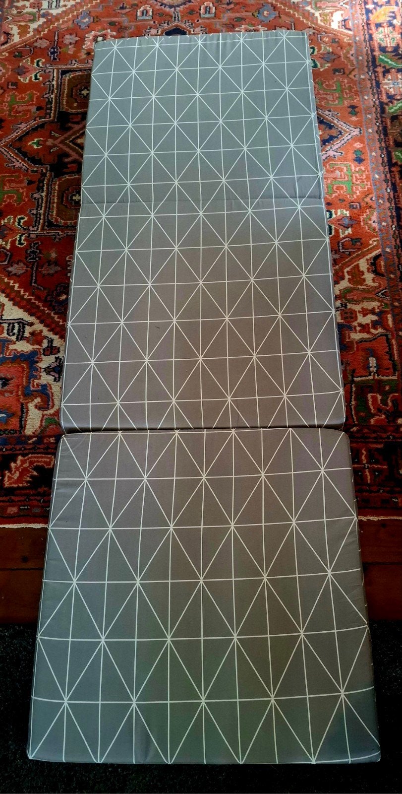 8x Opvouwbaar matras Lidl – Grijs geometrisch – Setprijs!, Ophalen, Gebruikt, Eenpersoons, 90 cm