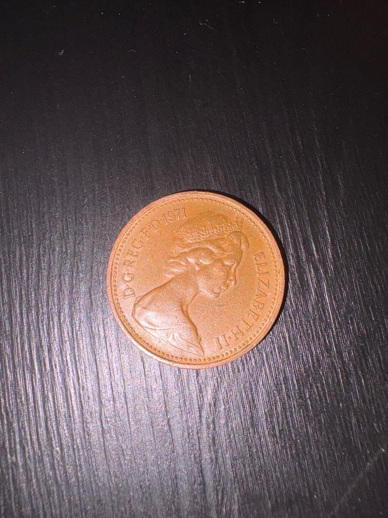 UITERST ZELDZAAM 1971 "New Penny 1 p Coin reg. Elizabeth II, Postzegels en Munten, Ophalen of Verzenden, Overige landen, Losse munt