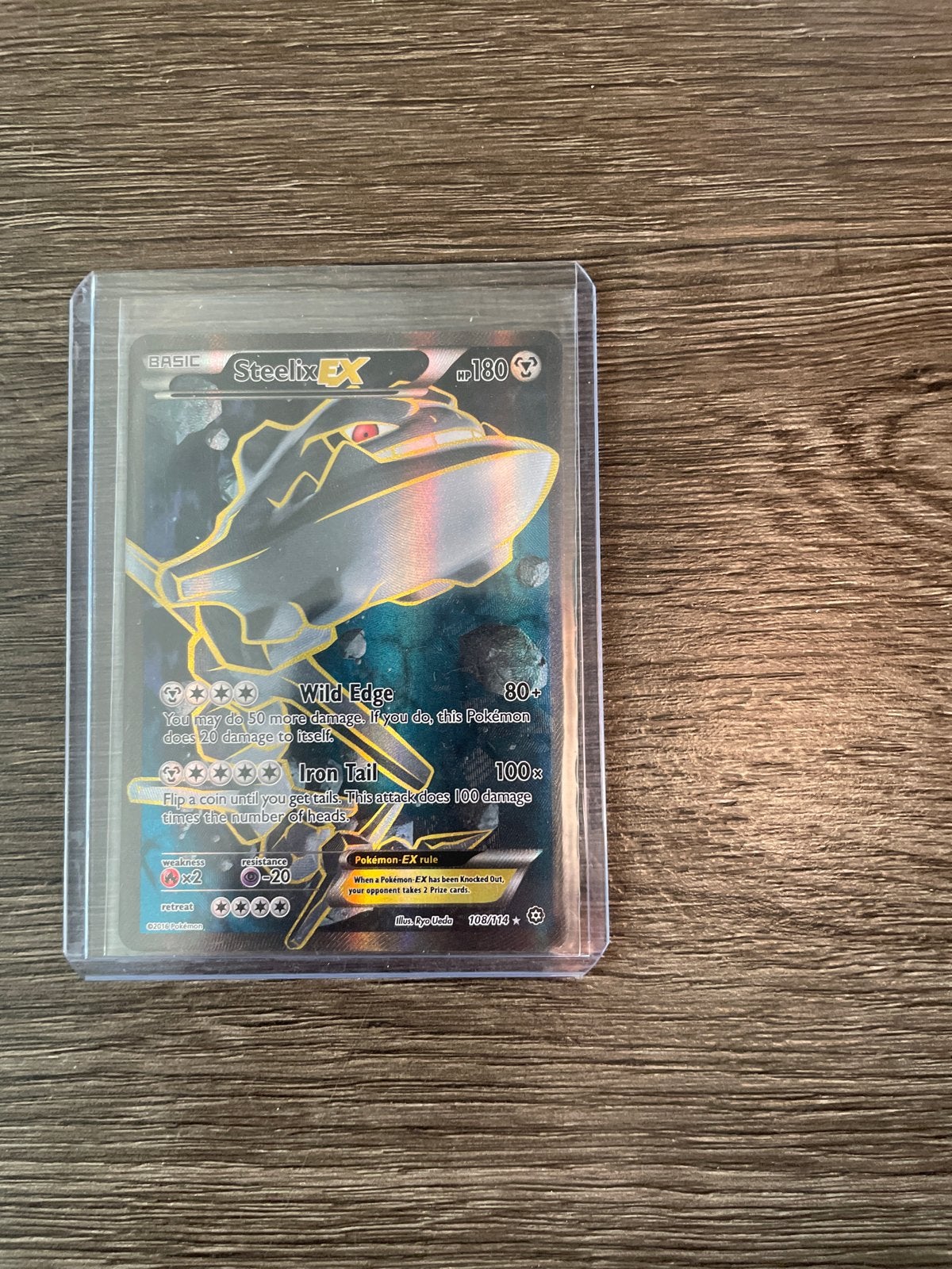 Pokémon TCG Steelix EX Full Art (XY Breakpoint 108/114), Ophalen of Verzenden, Zo goed als nieuw, Losse kaart