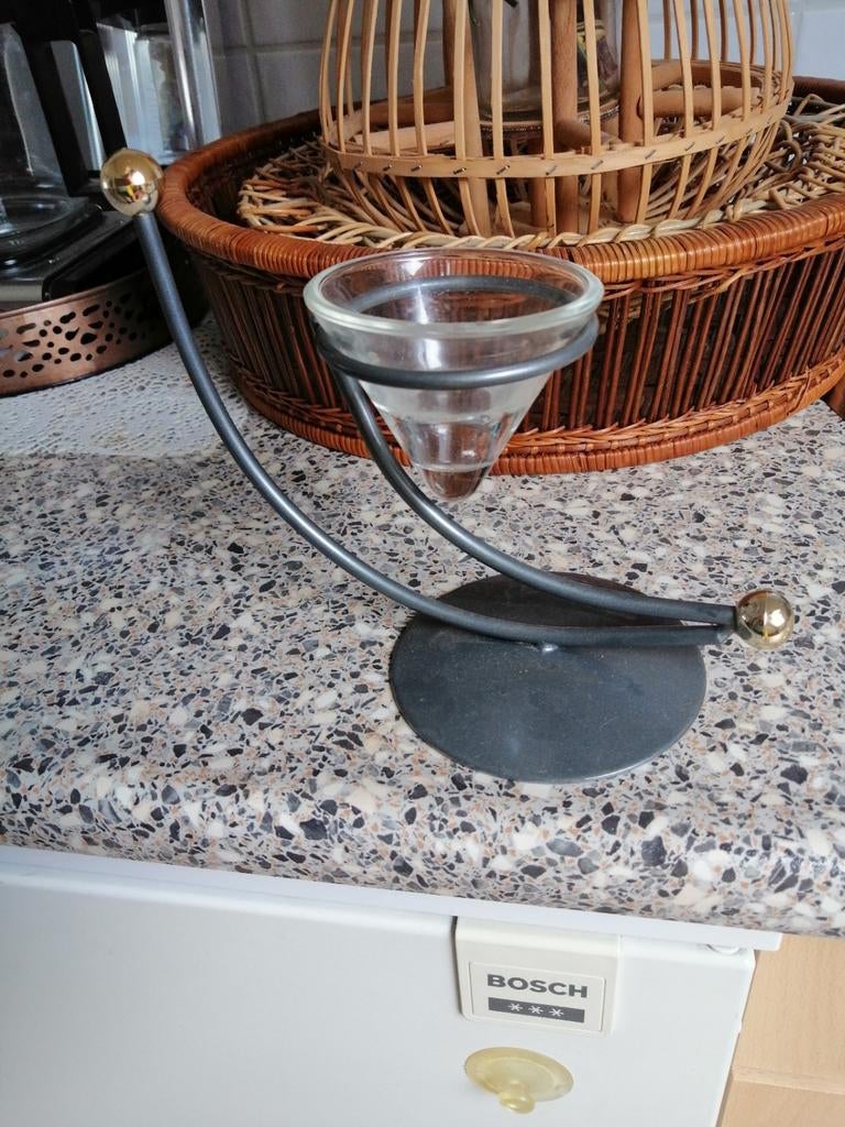 Waxinelichtje houder heel mooi zie alle foto's, Ophalen of Verzenden, Zo goed als nieuw, Overige materialen, Minder dan 25 cm