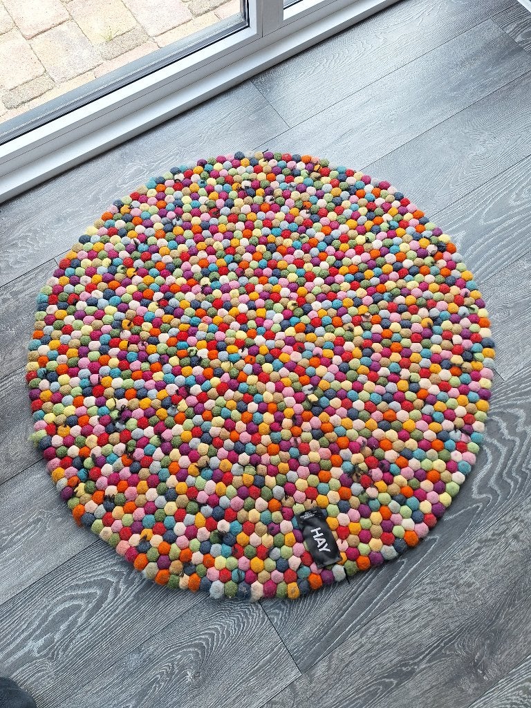 HAY vloerkleed rond, Ophalen, Gebruikt, 50 tot 100 cm, Rond