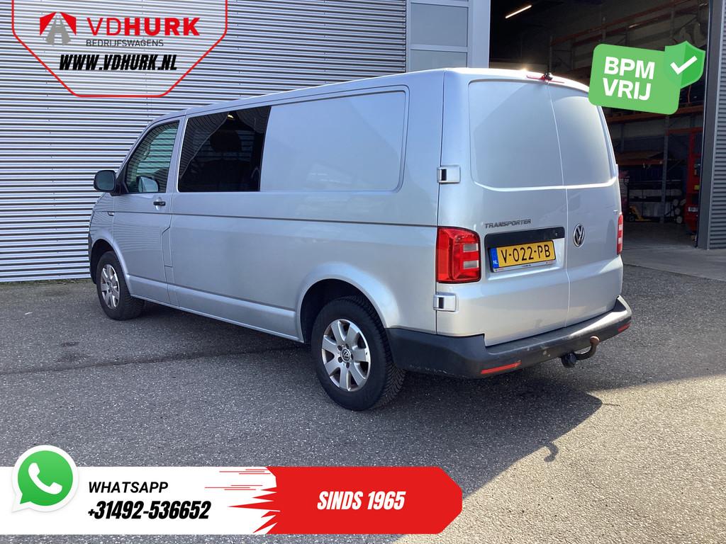 Volkswagen Transporter 2.0 TDI 150 pk L2 DC Dubbel Cabine EX, Voorwielaandrijving, Stof, Gebruikt, Euro 6