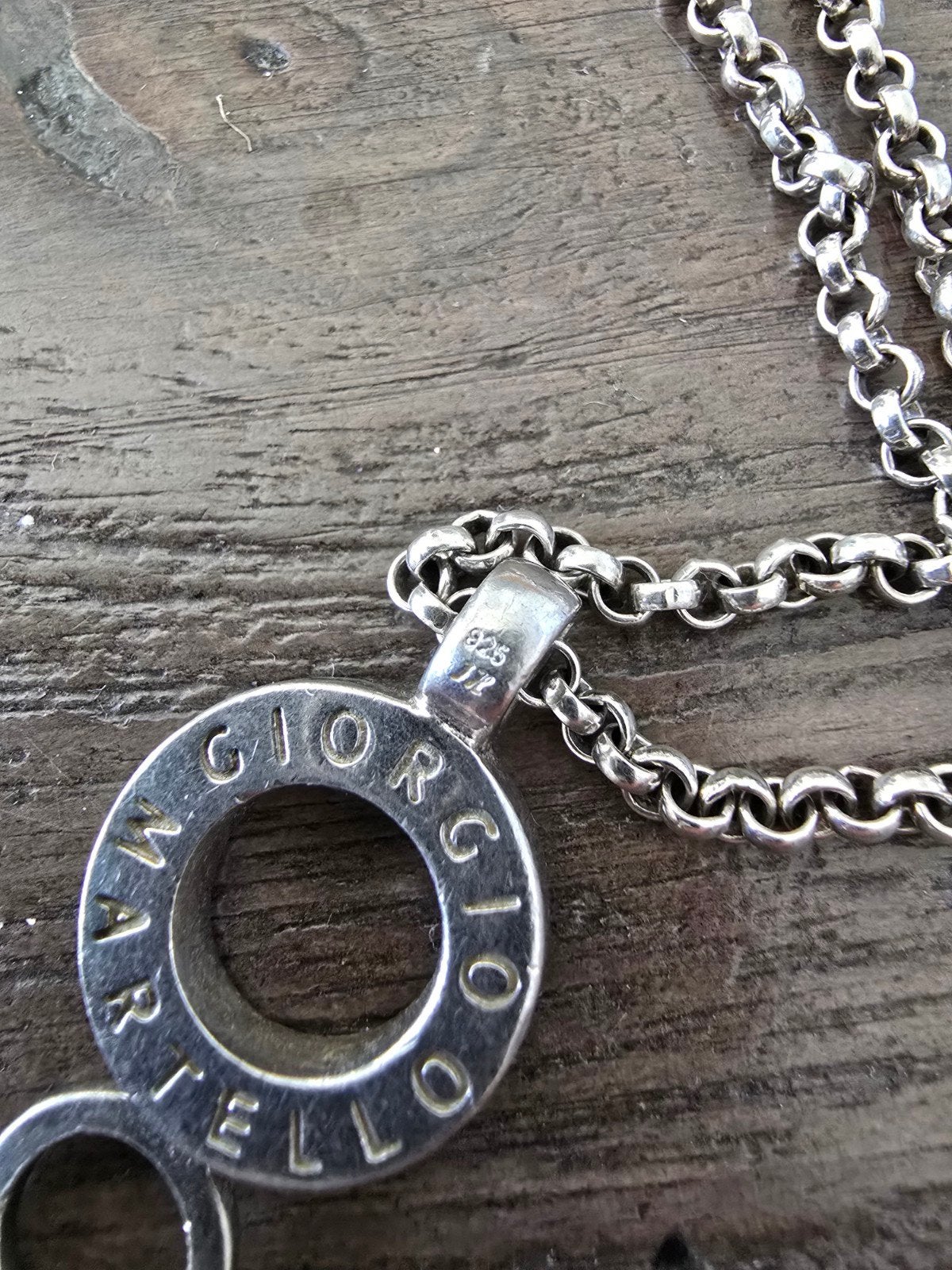 Giorgio Martello 925 zilveren ketting met hanger – 20,51 gr, Met hanger, Gebruikt, Ophalen of Verzenden, Zilver