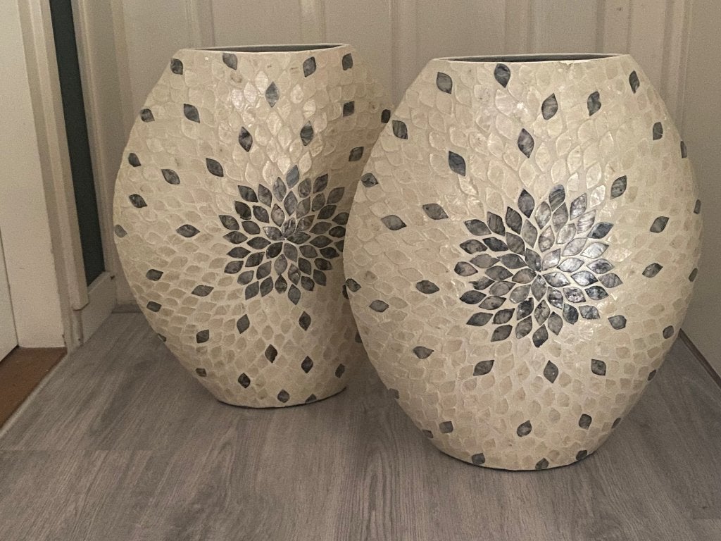 Mooie lichte vazen, Ophalen, Zo goed als nieuw, Kunststof, 46 cm