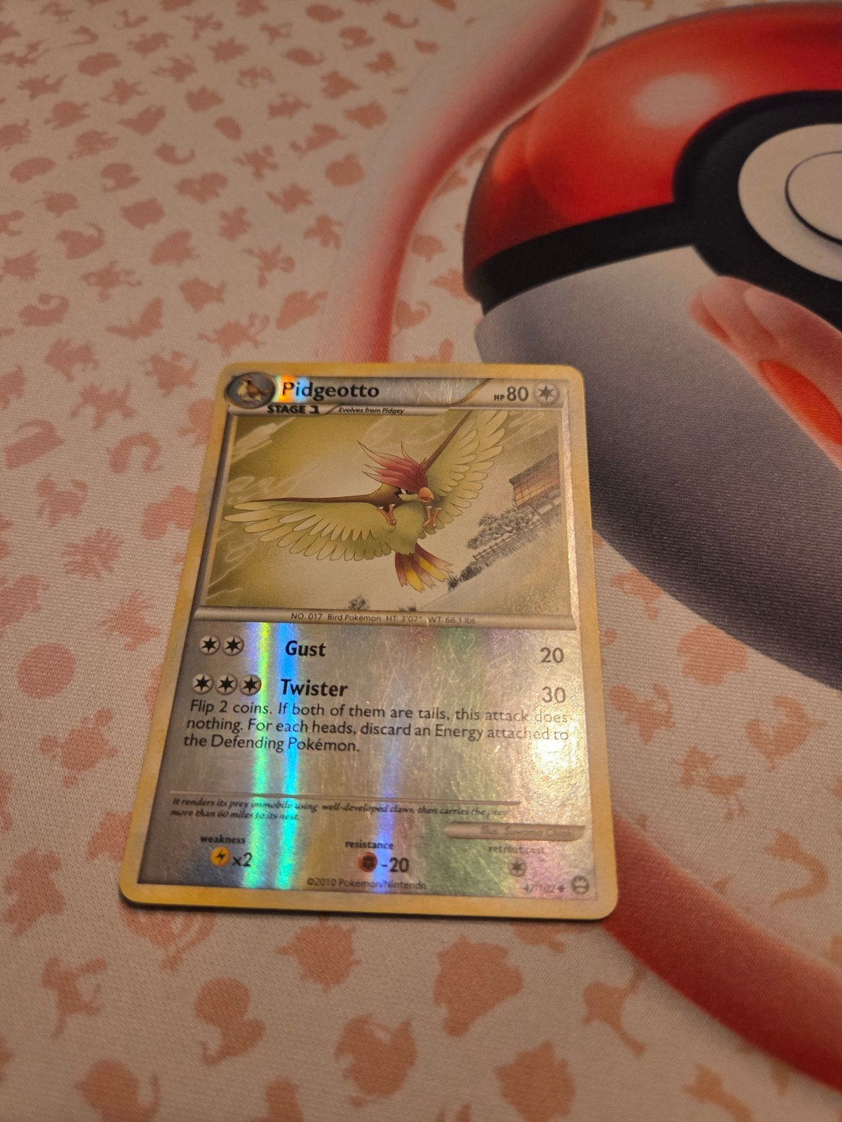 Pidgeotto - Holo - Triumphant, Ophalen of Verzenden, Gebruikt, Losse kaart, Foil