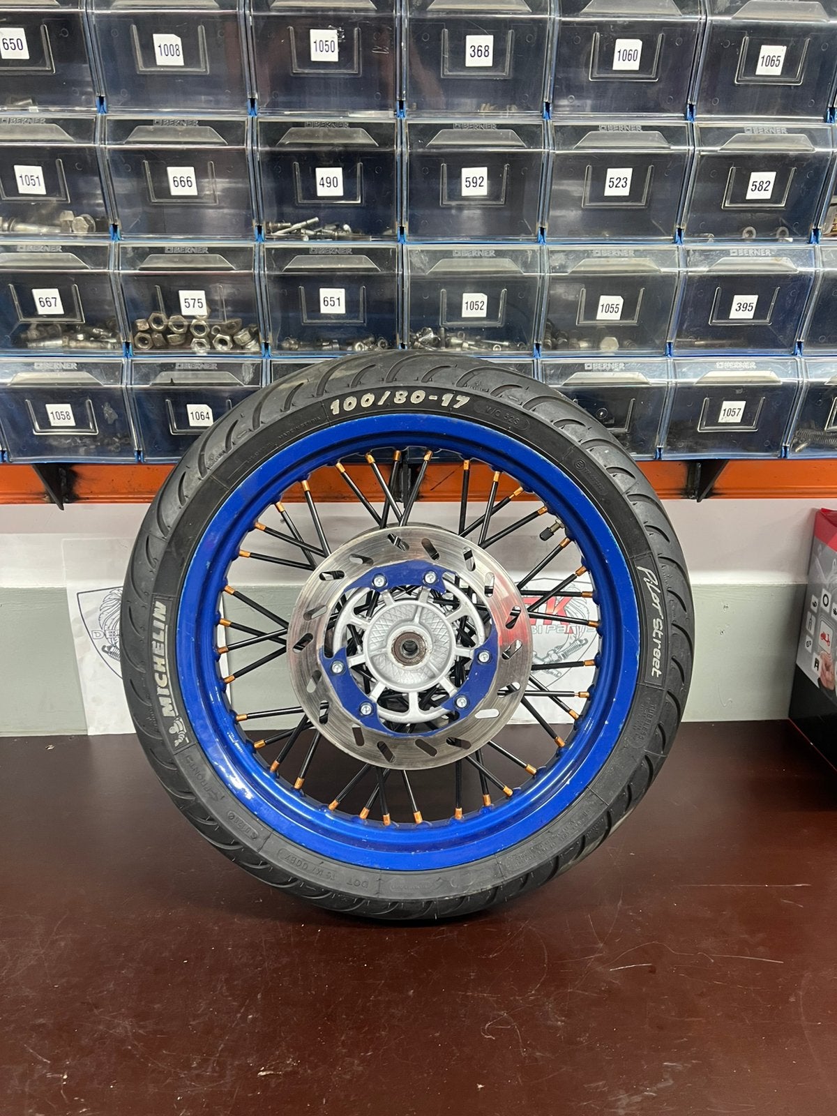 Derbi limited 03 voorvelg blauw dubbele schijf, Gebruikt, Derbi, Overige typen, Ophalen of Verzenden
