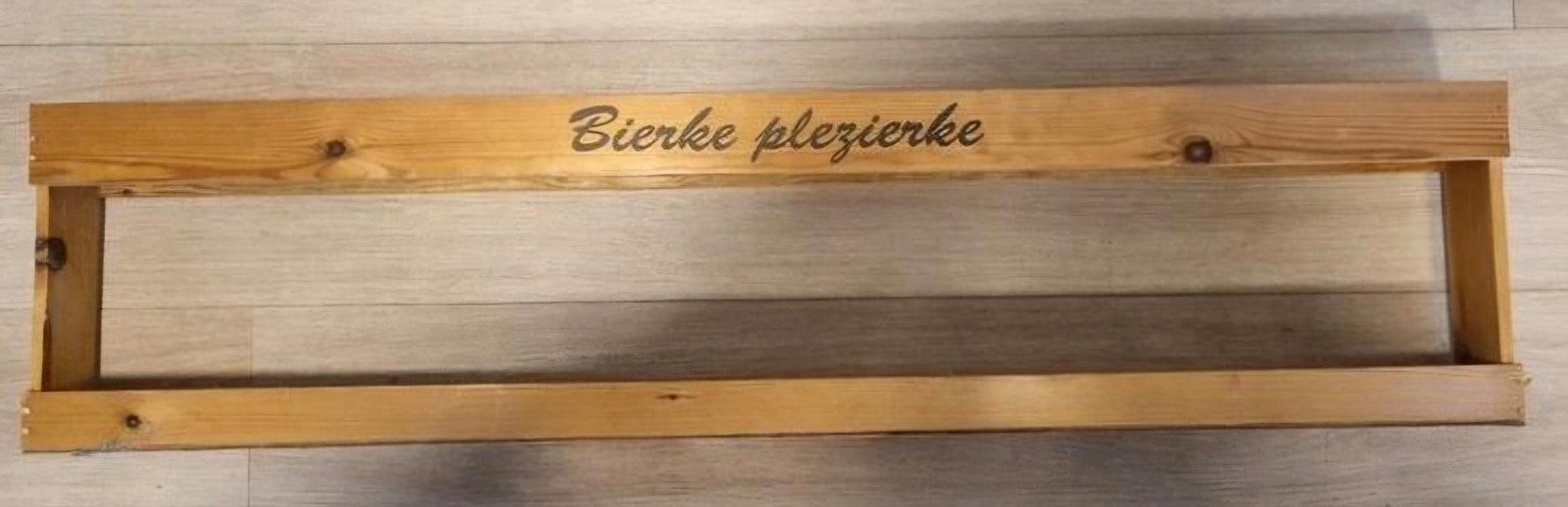 houten bierdisplay / flessenrek - 17 bieren van 33cl, Verzamelen, Biermerken, Ophalen of Verzenden, Zo goed als nieuw, Overige typen