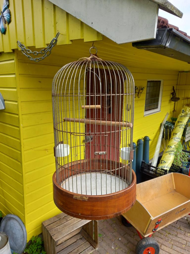 Grote vintage vogelkooi, Antiek en Kunst, Curiosa en Brocante, Ophalen