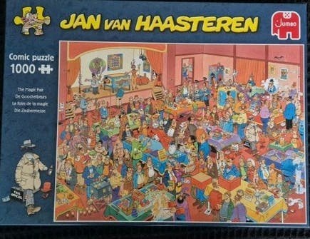 Jan van Haasteren Comic Puzzel - The Magic Fair 1000, Ophalen of Verzenden, 500 t/m 1500 stukjes, Gebruikt, Legpuzzel