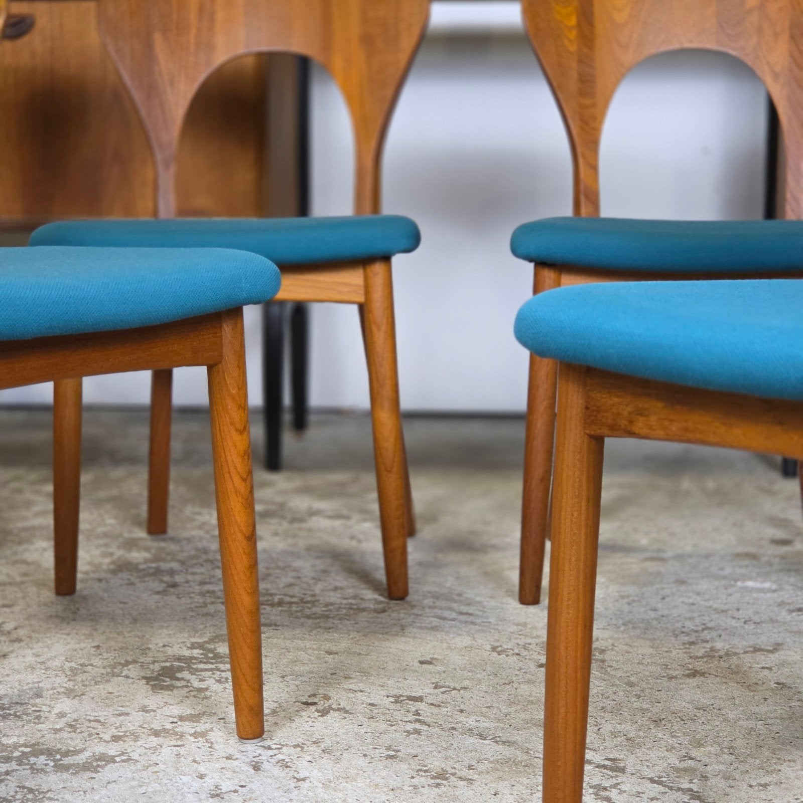 6x Niels Koefoed 'Peter' chair vintage jaren 60 Deense stoel, Ophalen, Hout, Zo goed als nieuw, Vijf, Zes of meer stoelen