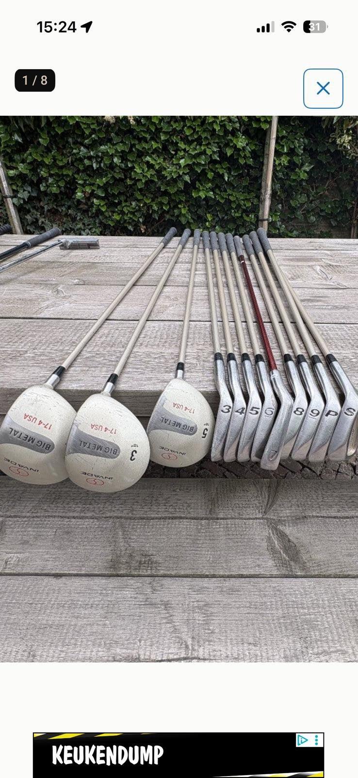 Golf set dames 12 clubs, Ophalen, Zo goed als nieuw, Set