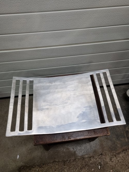 -	Schaal/ tijdschriften houder aluminium groot, Ophalen of Verzenden, 'T Olde Gre-j, Info@toldegrej.nl, Endepoelstraat 20f Didam