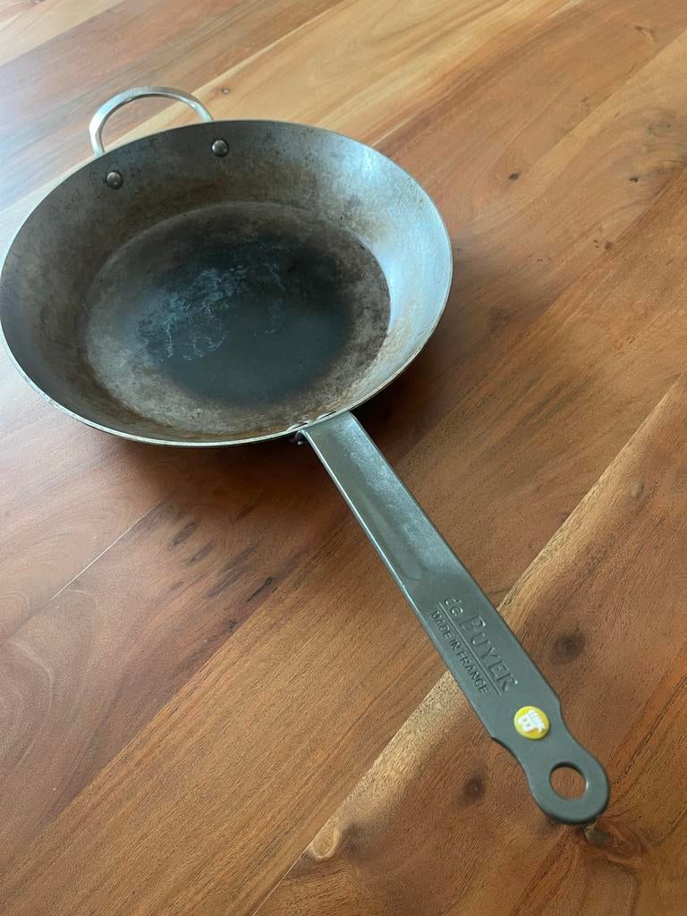 De Buyer koekenpan 32 cm, Huis en Inrichting, Keuken | Potten en Pannen, Ophalen, Gebruikt, Overige materialen, Koekenpan of Braadpan