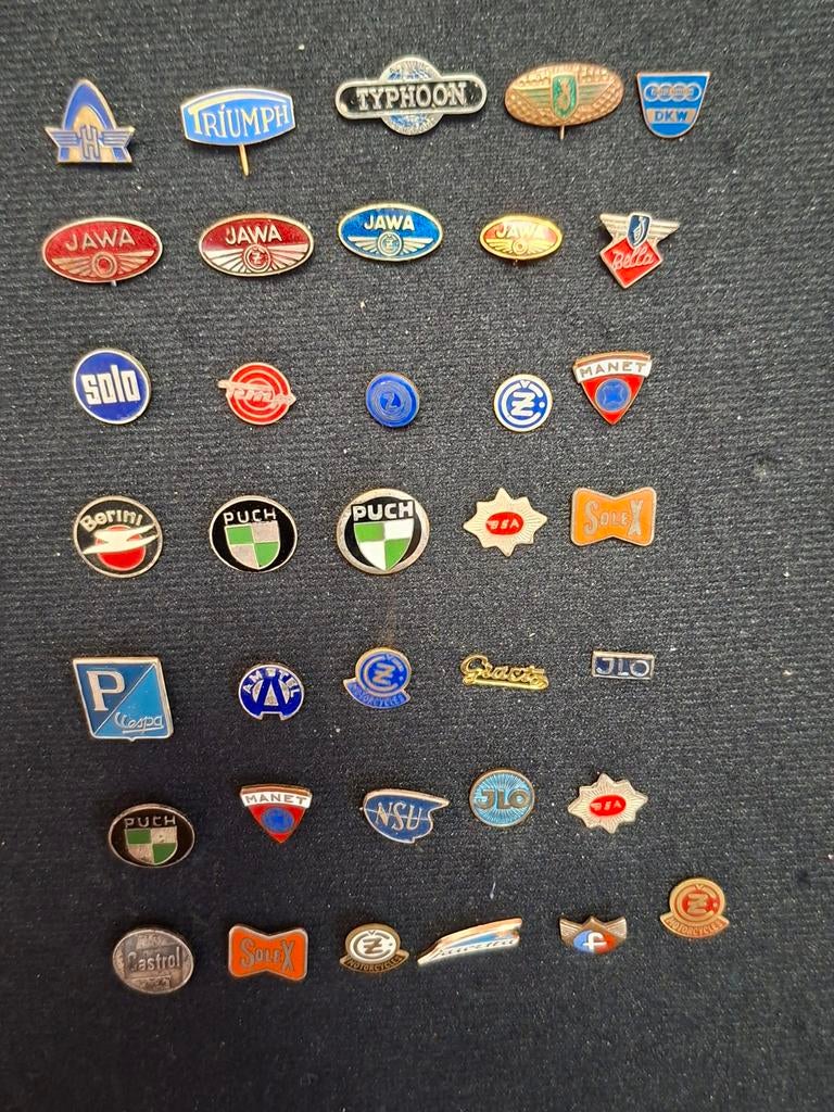 Mooie serie Motoren/Brommer speldjes, Ophalen of Verzenden, Gebruikt, Transport