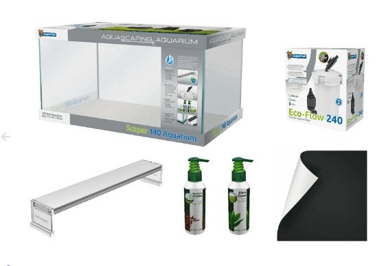 Superfish Scaper Aquarium 140, Dieren en Toebehoren, Ophalen, Inclusief slangen, Zo goed als nieuw, Leeg aquarium