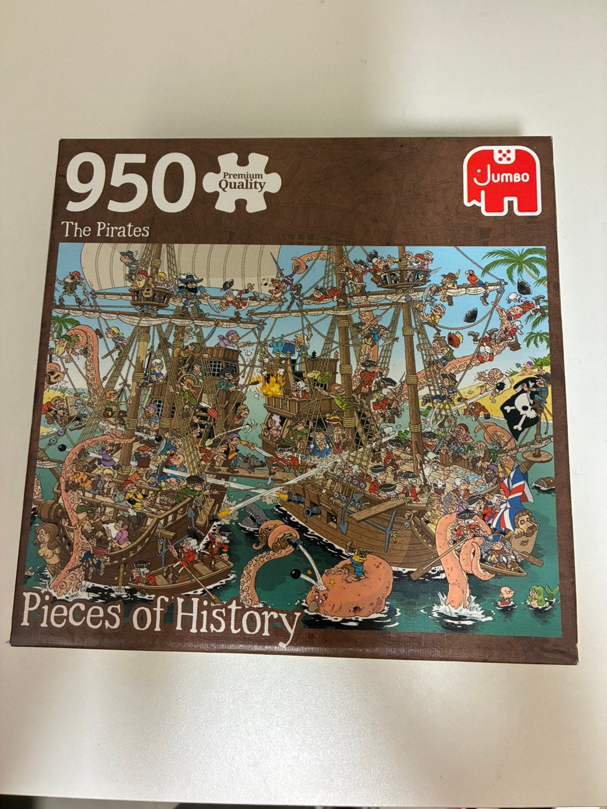 Jumbo Puzzel Pieces of History The Pirates, Ophalen of Verzenden, 500 t/m 1500 stukjes, Zo goed als nieuw