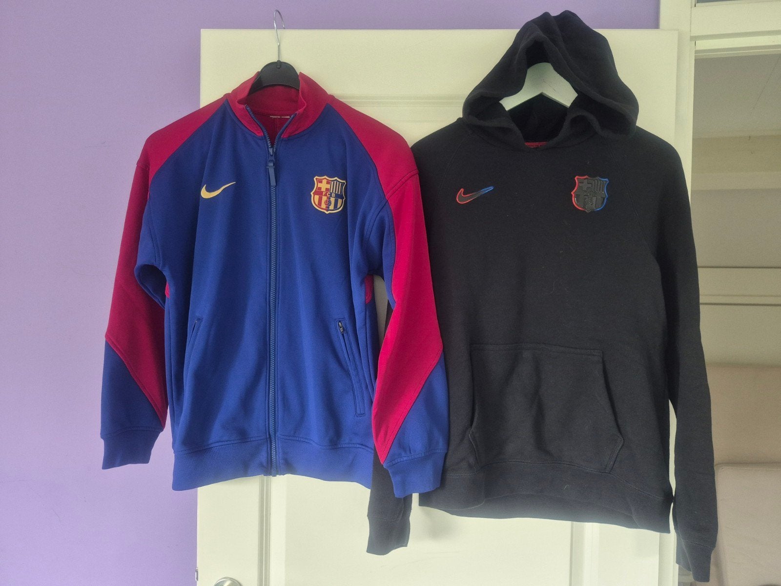 FC Barcelona Nike trainingsvest en hoodie - Maat 158-170, Ophalen of Verzenden, Gebruikt, Nike, Jongen