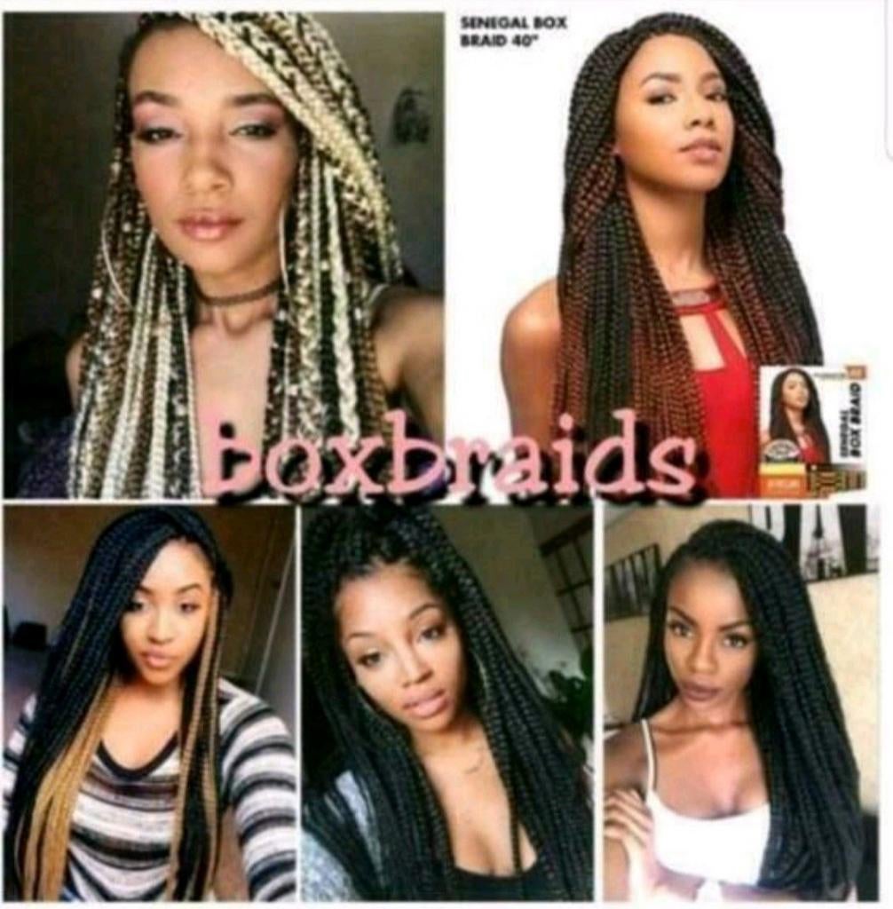 Boxbraids haar vlechten zetten, Ophalen