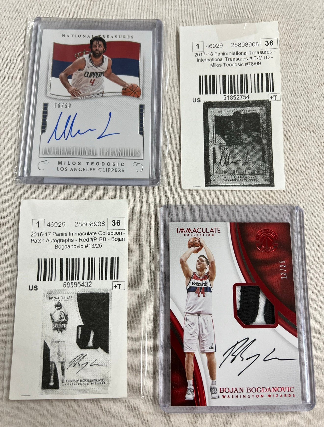 2x panini basketbal kaart met handtekening 2016-17 / 2017-18, Verzamelen, Sportartikelen en Voetbal, Spelerskaart, Nieuw, Ophalen of Verzenden