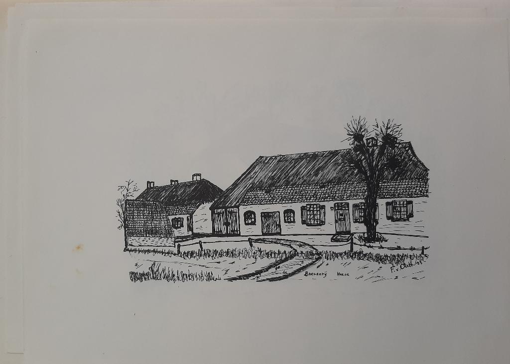12 Stuks Nostalgische Karakteristieke Pentekeningen Brabant, Ophalen