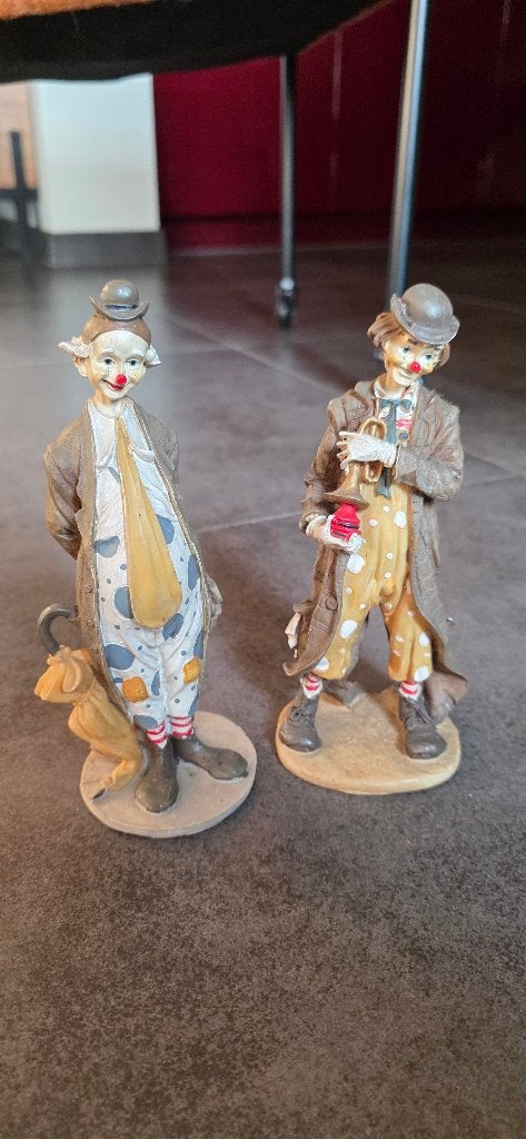 Clown beeldjes 2x samen in 1 koop, Verzamelen, Ophalen of Verzenden, Gebruikt, Overige typen