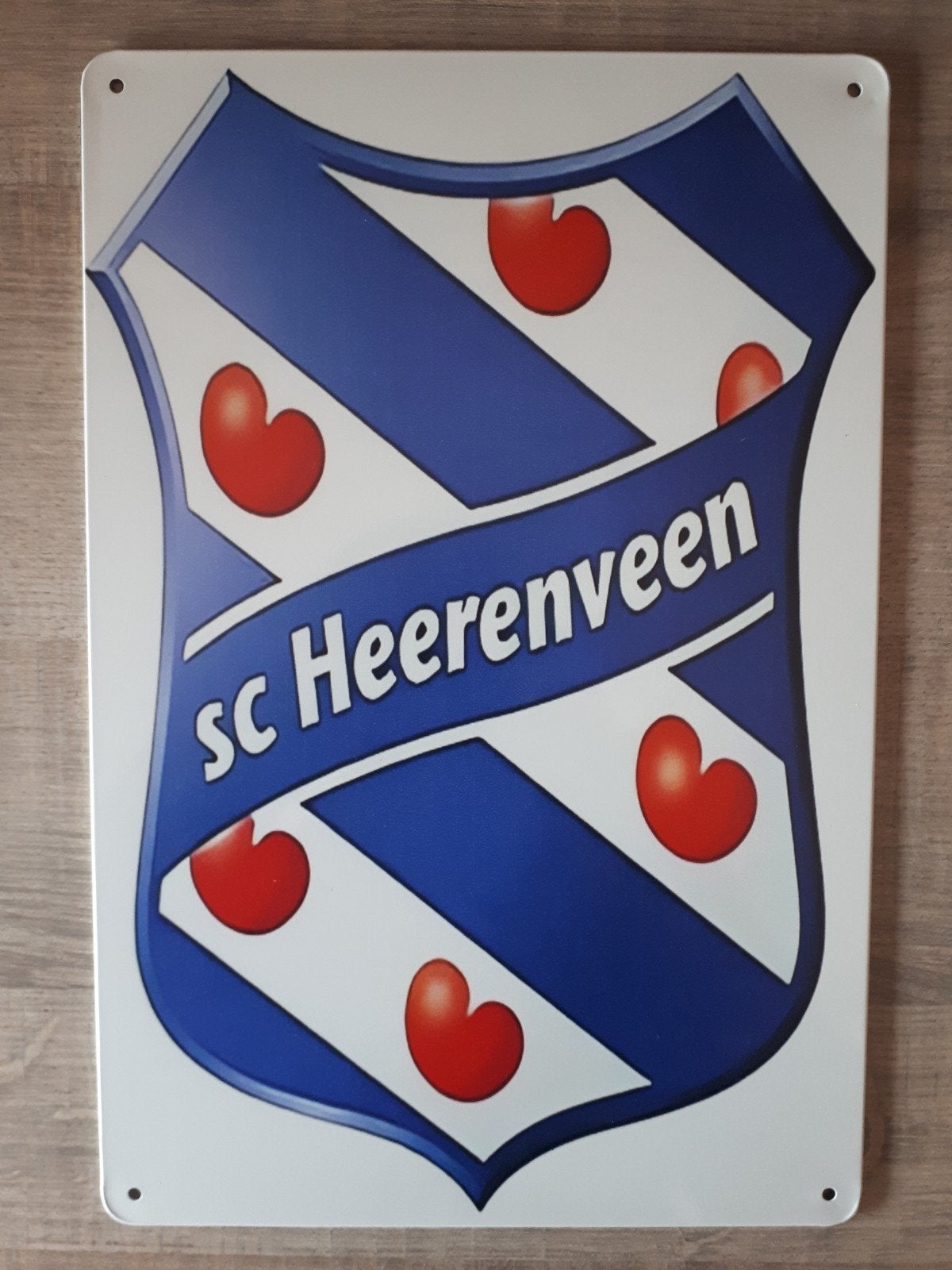 SC Heerenveen 20x30 cm Metalen Reclamebord, Ophalen of Verzenden, Nieuw