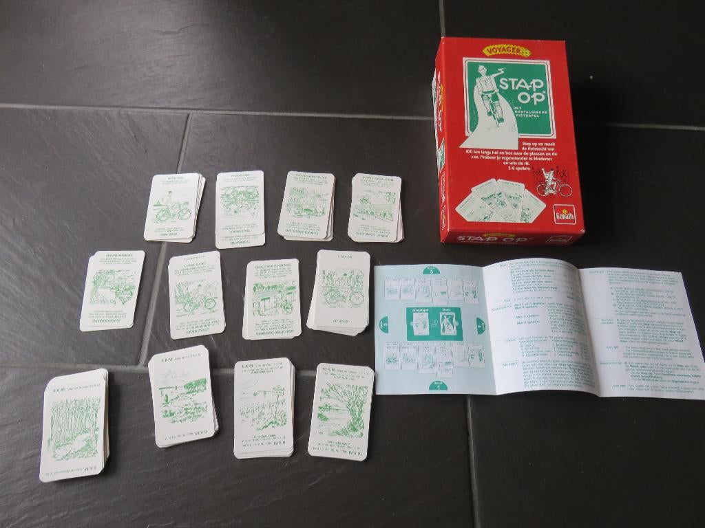 Stap op, het nostalgische fietsspel, vanaf 6 jaar, als nieuw, Ophalen of Verzenden, Zo goed als nieuw