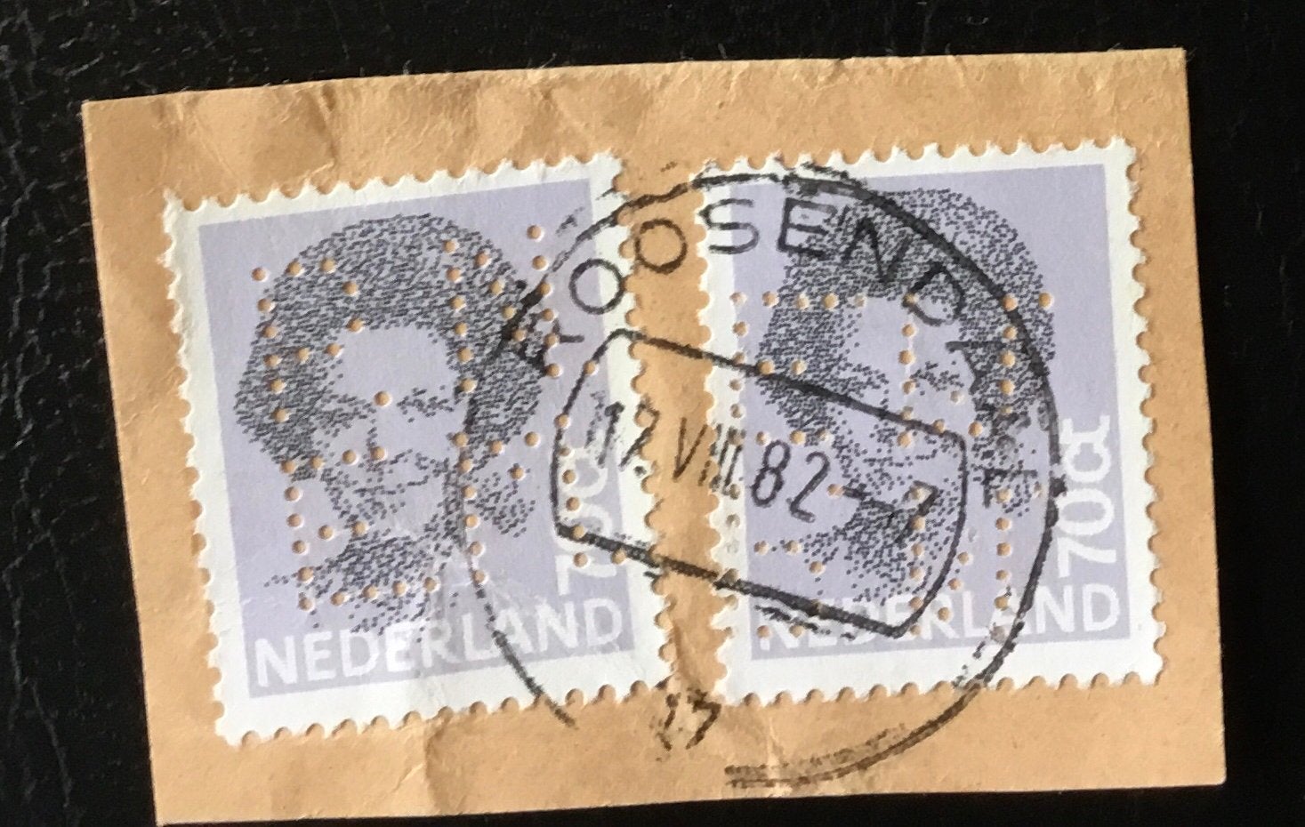 Perfins Nederland kavel per31, Ophalen of Verzenden, Na 1940, Gestempeld
