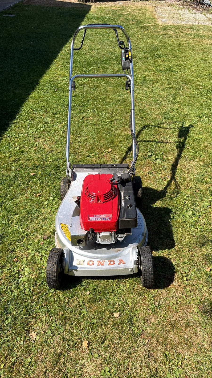 Honda HR216 benzine grasmaaier – aluminium maaidek, Ophalen, Zo goed als nieuw, 50 cm of meer