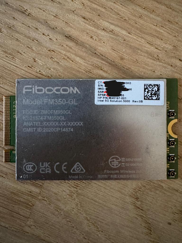 Fibocom FM350-GL (Intel 5G Solution 5000), Computers en Software, Netwerkkaarten, Ophalen, Zo goed als nieuw, Intern