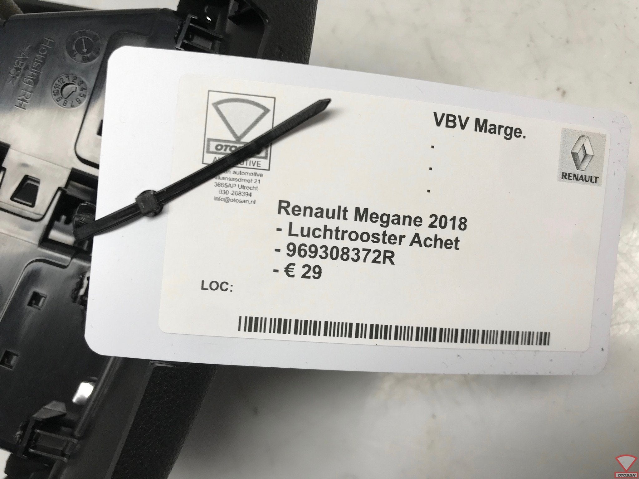 renault megane iv 2018 luchtrooster achter 969308372r, Renault Group, Gebruikt, Contact.group@renault.com, Renault