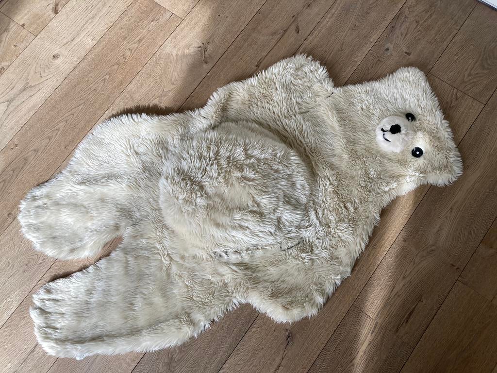 Ikea tassa Björn kleed ijsbeer kleedje teddy creme wit, Huis en Inrichting, Stoffering | Tapijten en Kleden, Wit, Zo goed als nieuw
