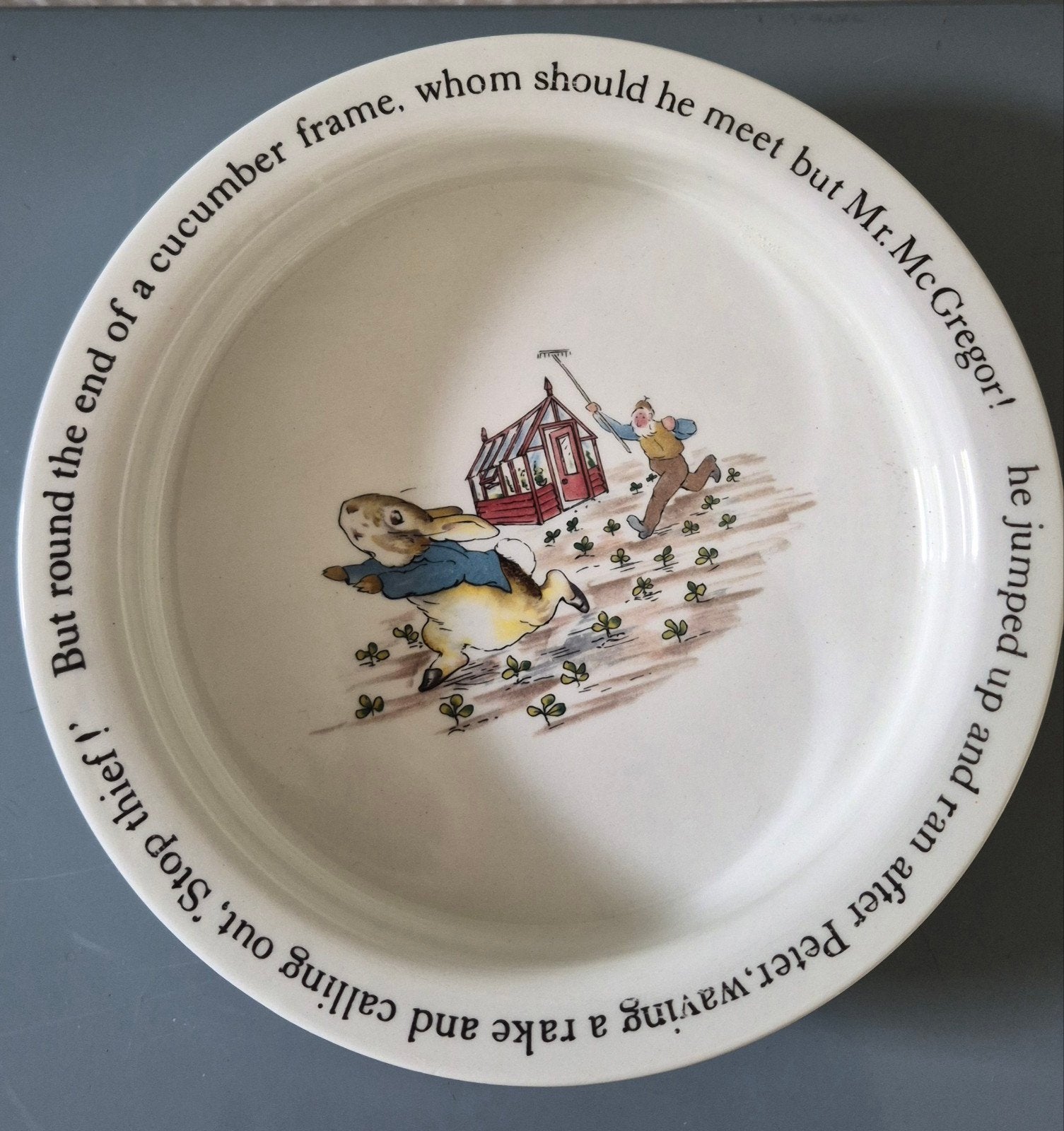 Wedgwood Peter Rabbit diep bordje, Ophalen of Verzenden, Zo goed als nieuw, Porselein, Bord(en)