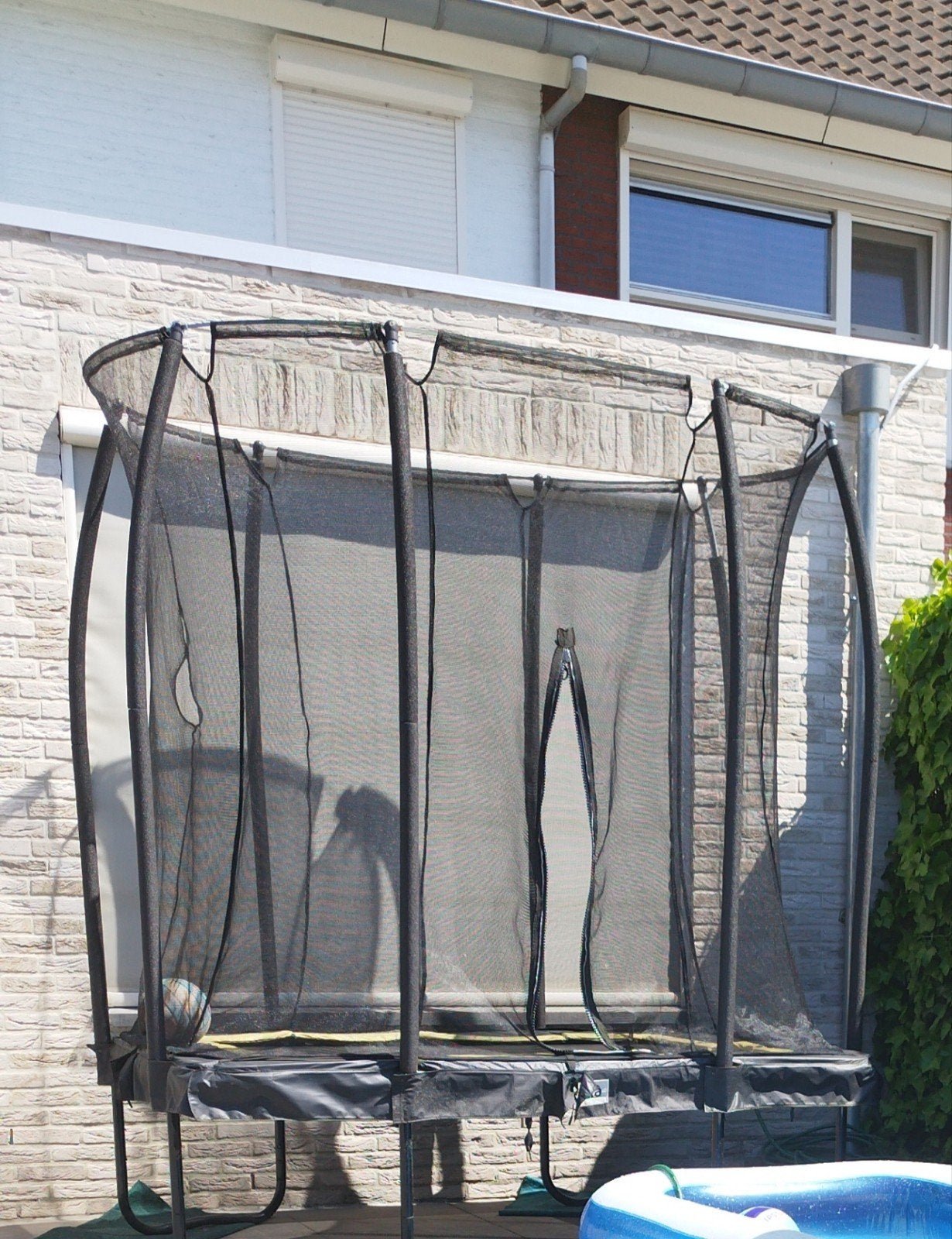 Salta trampoline met veiligheidsnet en afdekzeil, Ophalen, Gebruikt