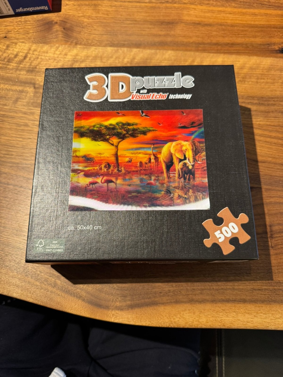 Safari Olifant 3D Puzzel 500 Stukjes Ongebruikt, Ophalen of Verzenden, Meer dan 50 stukjes, Zo goed als nieuw, 6 jaar of ouder