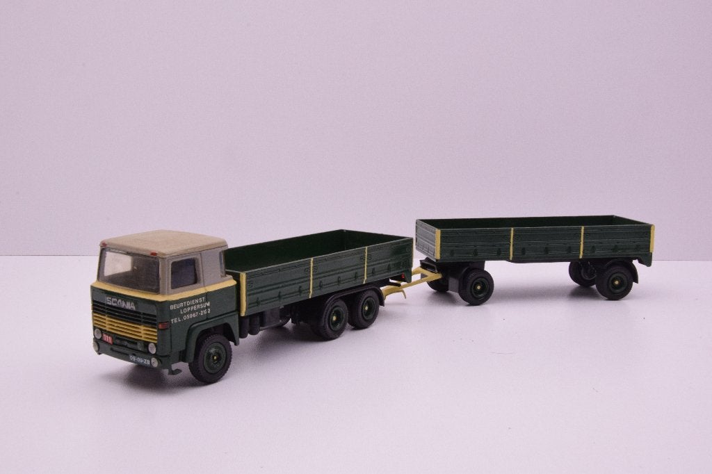 Scania 111  '' Beurtdienst loppersum ''  Nacoral, Hobby en Vrije tijd, Modelauto's | 1:50, Ophalen of Verzenden, Gebruikt, Bus of Vrachtwagen
