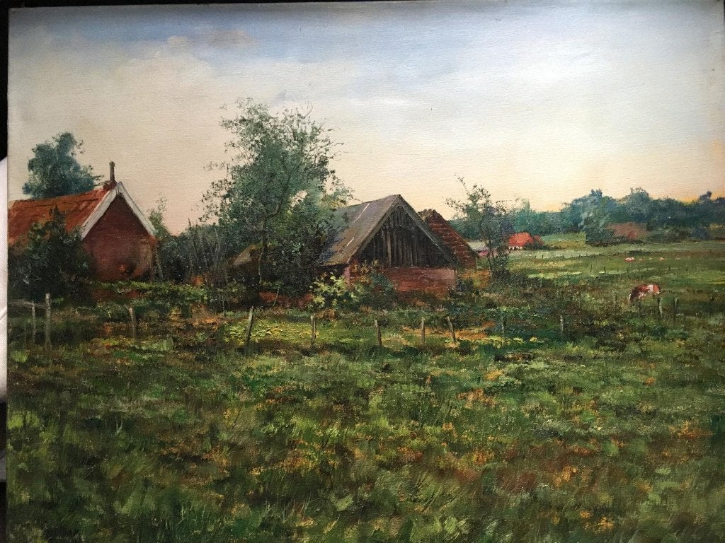 Olieverf Albert Wessels 1978 in Elsen., Ophalen