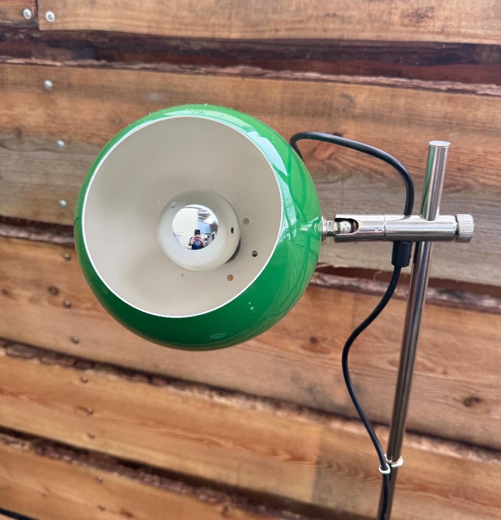 Herda | Vintage lamp | Enkele bollamp | Groen | 1970 | BLF |, Zo goed als nieuw, Minder dan 100 cm, Overige materialen, Vintage | Design | 70ties | Vloerlamp | Groen | Retro | BLF