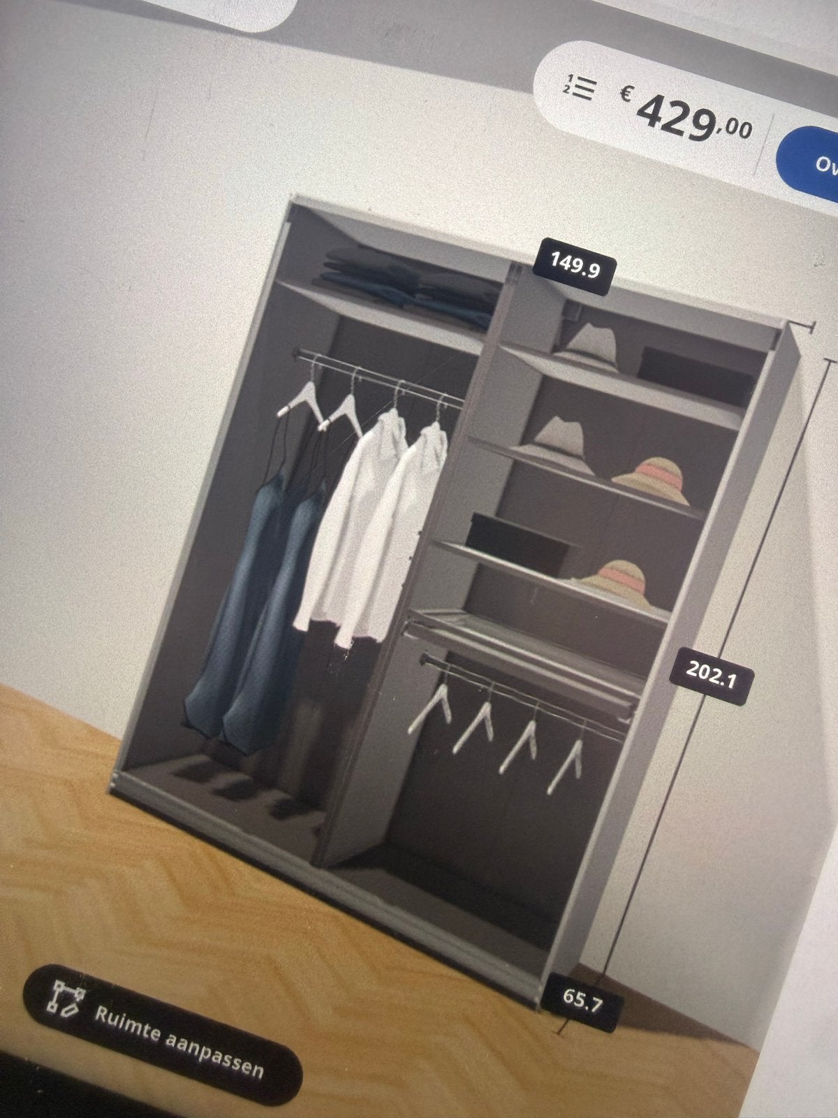 IKEA Pax kast met schuifdeuren - Zo goed als nieuw, Huis en Inrichting, Kasten | Kledingkasten, Ophalen, 100 tot 150 cm, 200 cm of meer