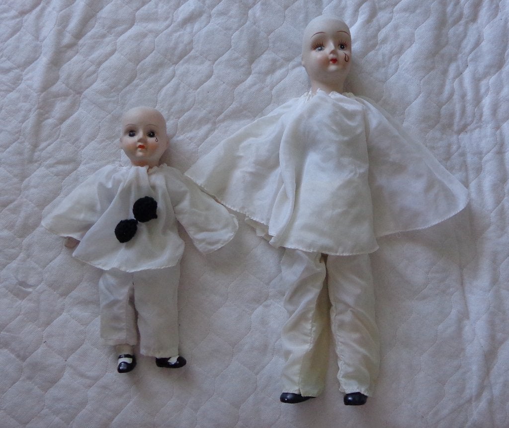 Verzameling van vintage Harlekijnen en Pierrots, Verzamelen, Poppen, Ophalen, Zo goed als nieuw, Pop