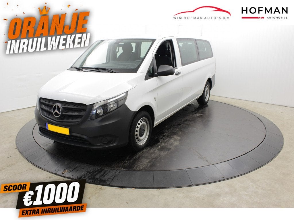 Mercedes-Benz Vito 109 BlueTEC XL L3 9 Pers Airco BPM-Vrij e, Auto's, Mercedes-Benz, Stof, Gebruikt, Wit, Origineel Nederlands