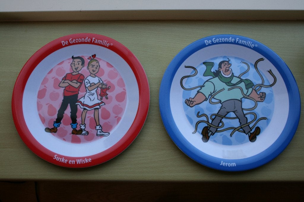 2x Bordjes Suske en Wiske, Ophalen of Verzenden, Suske en Wiske, Zo goed als nieuw, Gebruiksvoorwerp