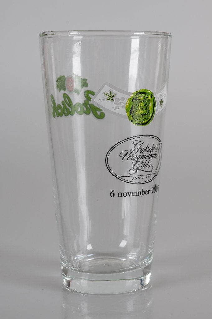 Grolsch Verzamelaars Gilde glas 6 nov. 2005, Ophalen of Verzenden, Gebruikt, Glas of Glazen, Grolsch